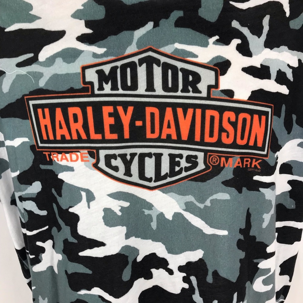 Harley Davidson T shirt Tee Camo